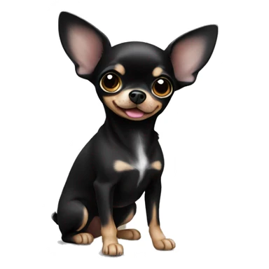 Cute black chihuahua  sticker