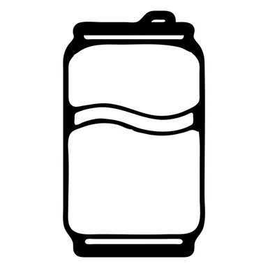 A soda in a metal can sticker
