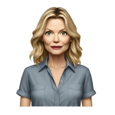 michelle pfeiffer wearing shirt sticker