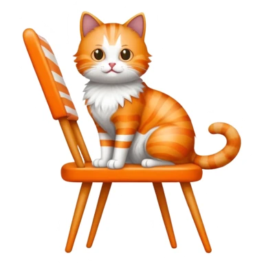 A cat standing up on a chair sticker