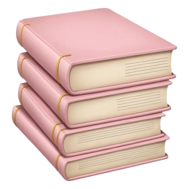 stack of pale pink Language learning books sticker