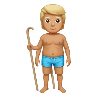 full body Trump standing in beach outfit sticker