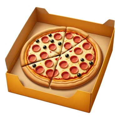 Pizza in an open box sticker