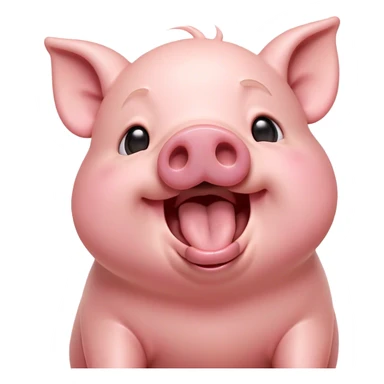 Cinematic Cute Yawning Pig Portrait Emoji, Head tilted slightly with a dramatic, wide-open yawn, showcasing a soft, smooth rosy-pink hide with droopy ears, round beady eyes barely open in drowsy contentment, Simplified yet irresistibly adorable features, highly detailed, glowing with a soft, cozy glow, high shine, relaxed yet expressive, stylized with a touch of whimsical charm, bright and endearing, soft glowing outline, capturing the essence of a sleepy yet affectionate pig, so drowsy it feels like it could stretch out of the screen and curl up for a nap! sticker