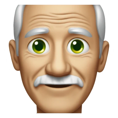 happy elderly man portrait with green eyes  sticker