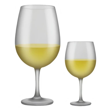 Wine glass with white wine sticker