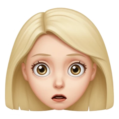 A realistic waist-up portrait of a frightened woman sticker