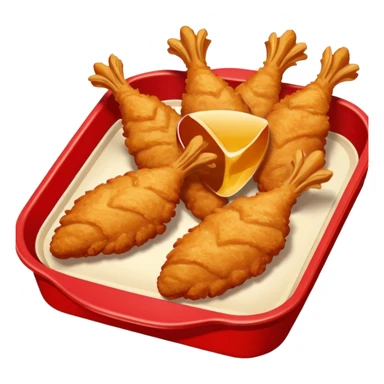 chicken tenders in a red tray sticker
