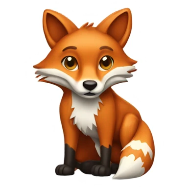 Fox with broken leg  sticker