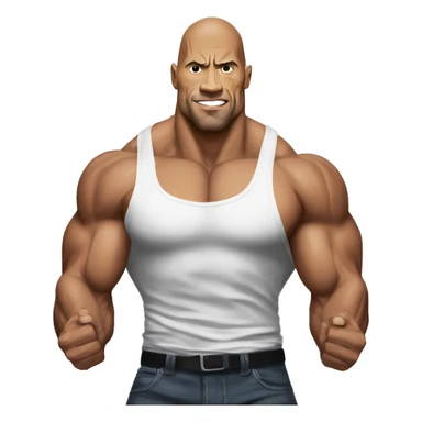 the rock double biceps SUPER SAYAIN sticker