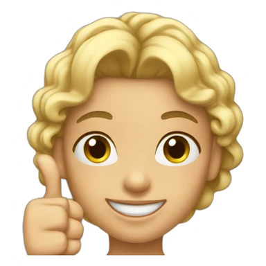 Girl with thumbs up  sticker