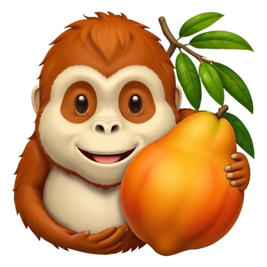 Mango orangutan sticker