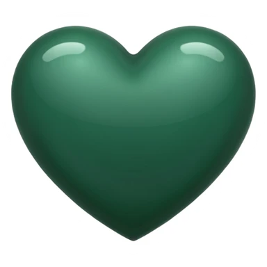 Dark green heart sticker