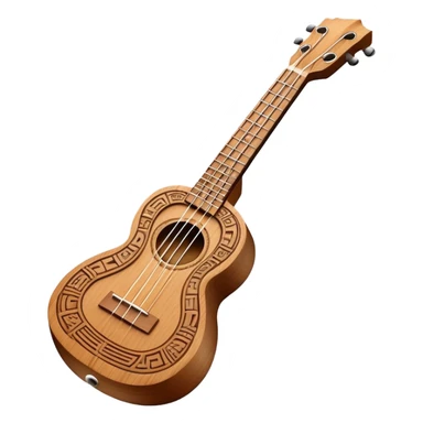 Ukulele with Polynesian carvings sticker