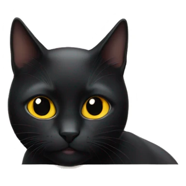 black cat poking its head out  sticker