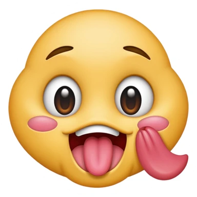 Emoji with tongue out and wide eyes sticker