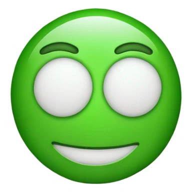 Big green smiley face sticker