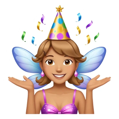 Beautiful Birthday Confetti fairy sticker