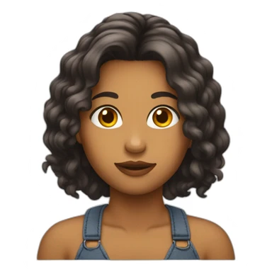 Emoji fille qui de rasz les cheveux sticker