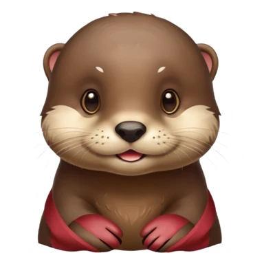 Cute otter love sticker