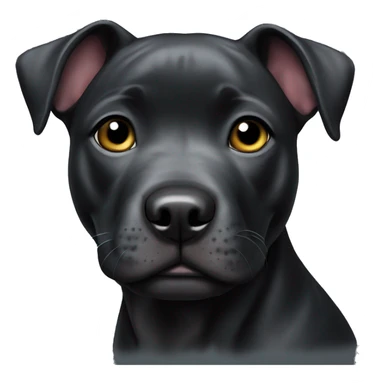 Black staffy puppy sticker
