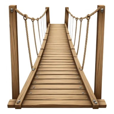 bridge made off rope and wood sticker