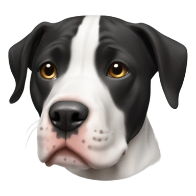 Black and white pit-bull mixed with basset hound sticker