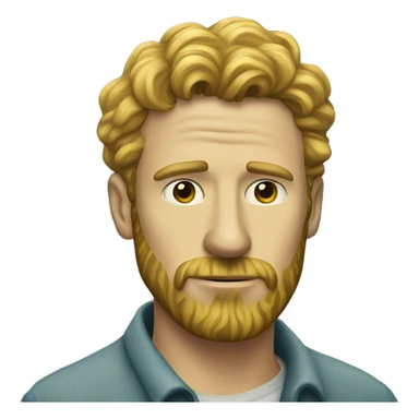 guy who looks like van gogh wearing  simlilar outfit as him sticker