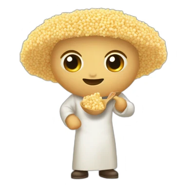 Un algérien qui mange du couscous  sticker