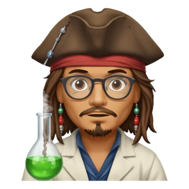 jack sparrow scientist sticker