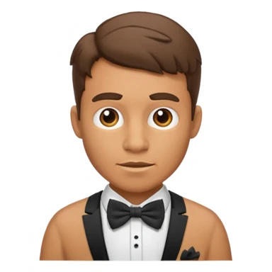 prehistoric man with bowtie sticker