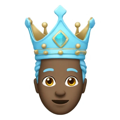 👑 in light blue  sticker