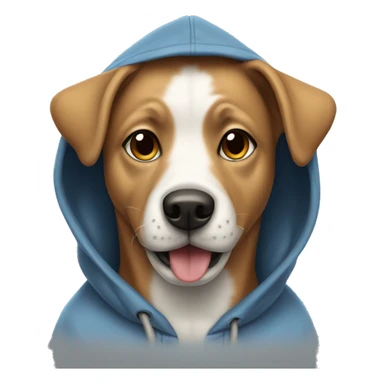 Dog wearing a hoddie  sticker