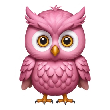 image of a pink owl sticker