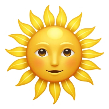 A normal faceless sun with rays of the sun showing sticker