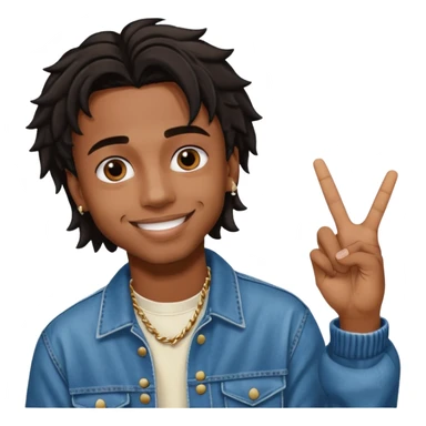 Playboi Carti YVL hand sign sticker