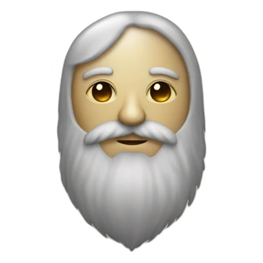 moon man with longred beard sticker
