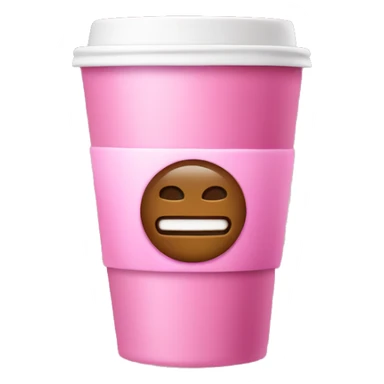 Pink coffee to go sticker