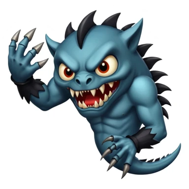 Scary monster black arm sticker