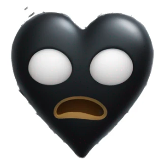 black heart with cobwebs inside  sticker