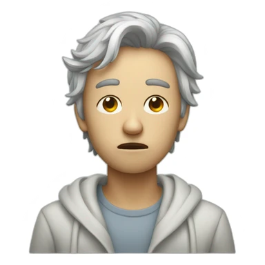 Feverish sick guy sticker