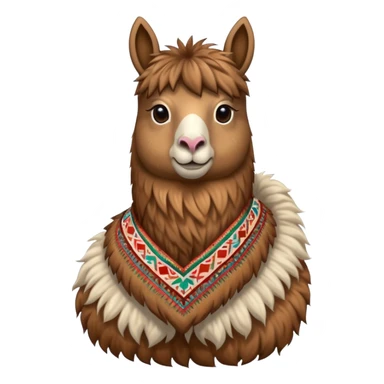 peruvian llama with andean details sticker