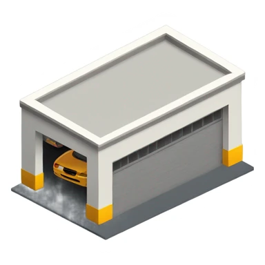 garage isometric sticker
