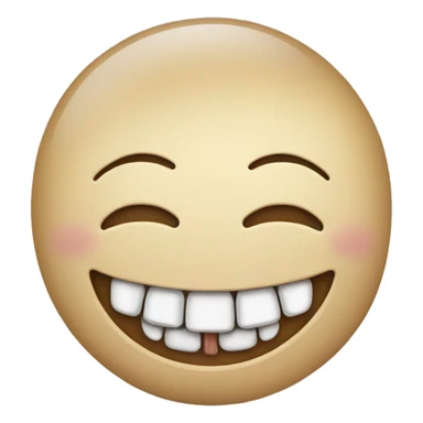 smiling emoji with bone in its mouth sticker