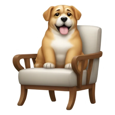 fat dog mix chair sticker