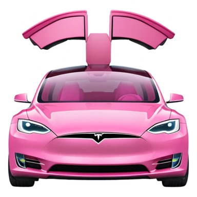 Pink tesla sticker