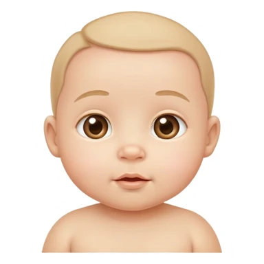 cute human baby with round cheeks sticker