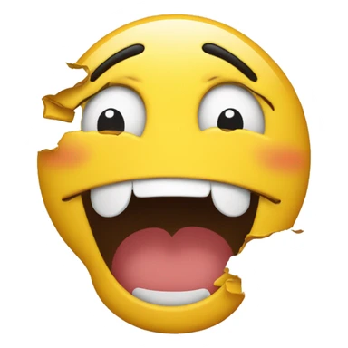 distorted smiley sticker