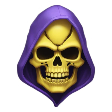 skeletor yellow skull sticker