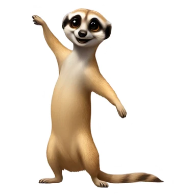 meerkat dancing on a pillow sticker